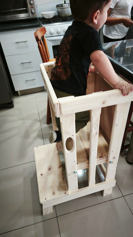 Torre de aprendizaje de madera